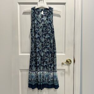 ROPER Paisley Print V Neck Sleeveless Western Dress Pockets SIZE SMALL Pre Loved